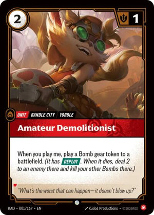 Riftbound - Radiance - Amateur Demolitionist - 001/167 - Common