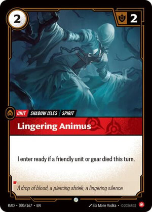 Riftbound - Radiance - Lingering Animus - 005/167 - Common