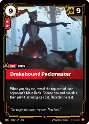 Riftbound - Radiance - Drakehound Packmaster - 018/167 - Rare