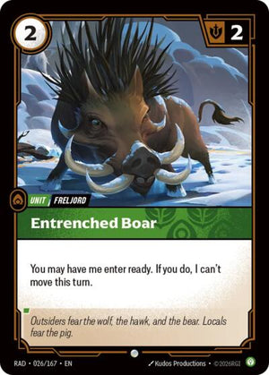 Riftbound - Radiance - Entrenched Boar - 026/167 - Common