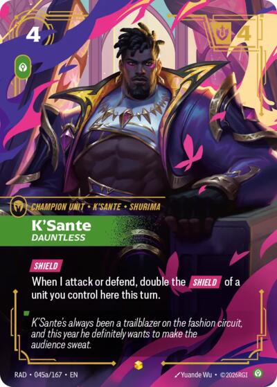 Riftbound - Radiance - K'Sante, Dauntless - 045a/167 - Alternate Art - Showcase