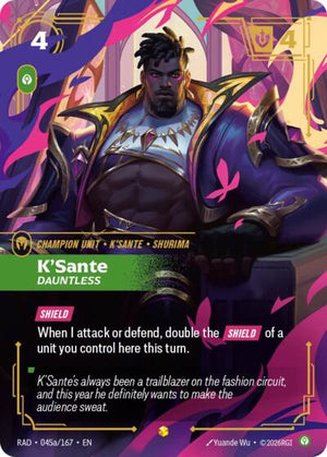 Riftbound - Radiance - K'Sante, Dauntless - 045a/167 - Alternate Art - Showcase