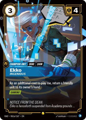 Riftbound - Radiance - Ekko, Ingenious - 061a/167 - Alternate Art - Showcase
