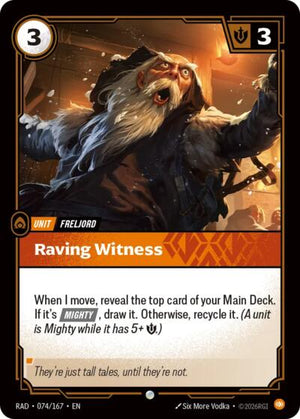 Riftbound - Radiance - Raving Witness - 074/167 - Common
