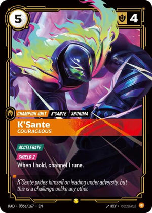 Riftbound - Radiance - K'Sante, Courageous - 086a/167 - Alternate Art - Showcase
