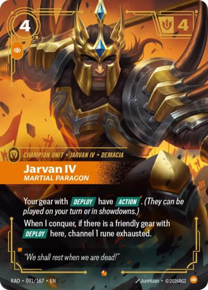 Riftbound - Radiance - Jarvan IV, Martial Paragon - 091/167 - Epic