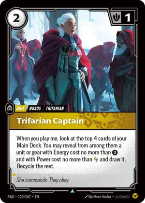 Riftbound - Radiance - Trifarian Captain - 129/167 - Uncommon