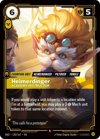 Riftbound - Radiance - Heimerdinger, Academy Instructor - 132/167 - Rare