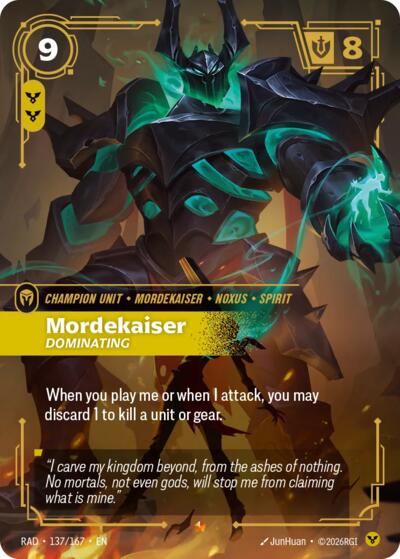 Riftbound - Radiance - Mordekaiser, Dominating - 137/167 - Epic