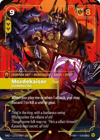 Riftbound - Radiance - Mordekaiser, Dominating - 137a/167 - Alternate Art - Showcase