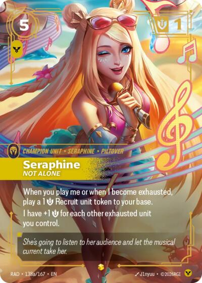 Riftbound - Radiance - Seraphine, Not Alone - 138a/167 - Alternate Art - Showcase