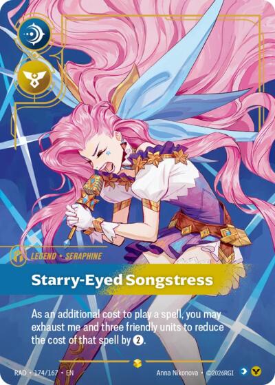 Riftbound - Radiance - Seraphine, Starry-Eyed Songstress (Overnumbered) - 174/167 - Showcase