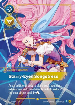 Riftbound - Radiance - Seraphine, Starry-Eyed Songstress (Overnumbered) - 174/167 - Showcase