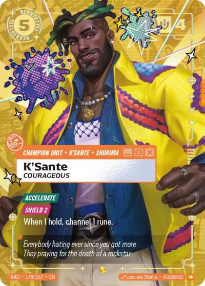 Riftbound - Radiance - K'Sante, Courageous (Overnumbered) - 178/167 - Showcase