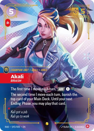 Riftbound - Radiance - Akali, Brash (SP) - SP2/005 - Showcase