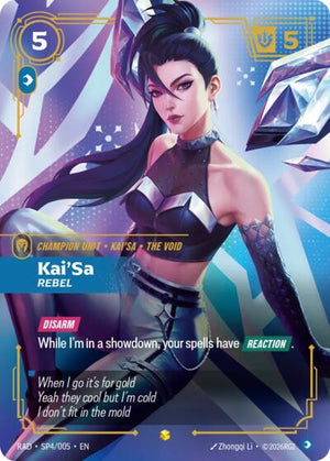 Riftbound - Radiance - Kai'Sa, Rebel (SP) - SP4/005 - Showcase