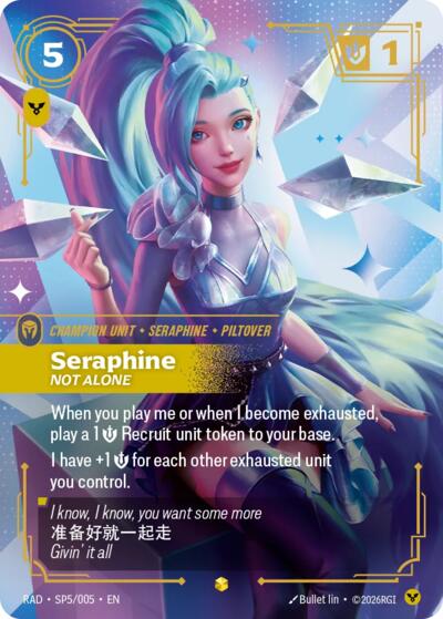 Riftbound - Radiance - Seraphine, Not Alone (SP) - SP5/005 - Showcase